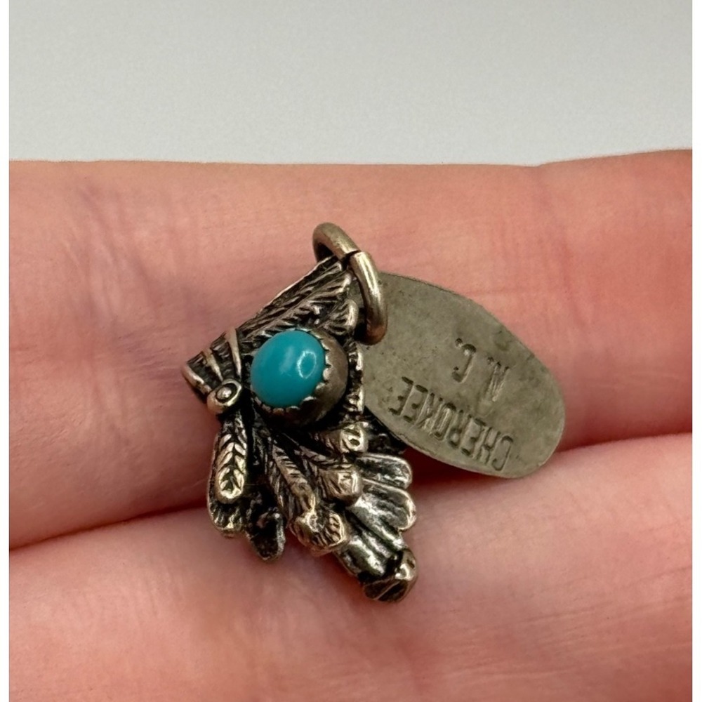 Vintage‎ Cherokee NC Maisel's Sterling Silver Headdress Charm
